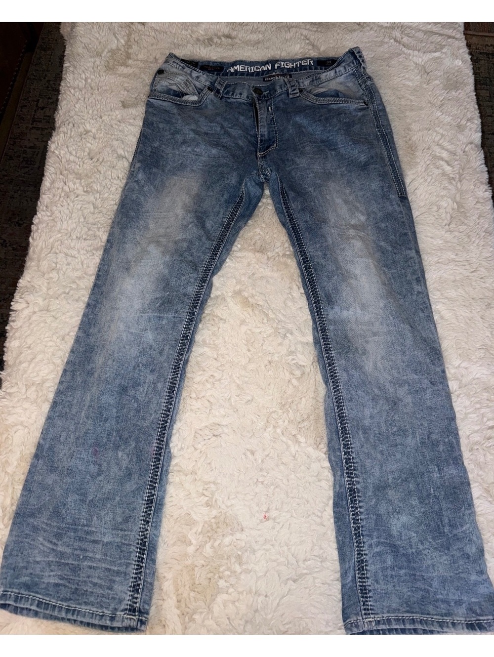 American Fighter Heritage Light Wash Jeans – Size 34